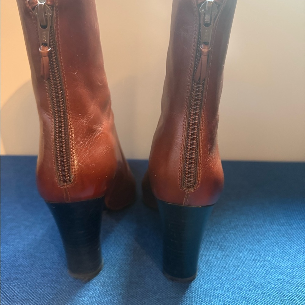 Stuart Weitzman Brown Leather Ankle Boots 36 - Picture 3 of 4
